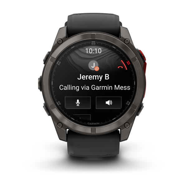 Умные часы Garmin Fenix 8 PRO, 51 мм, MicroLED, Sapphire, Carbon Gray DLC Titanium with Black/Pebble Gray Silicone Band, официальный ракурс 7