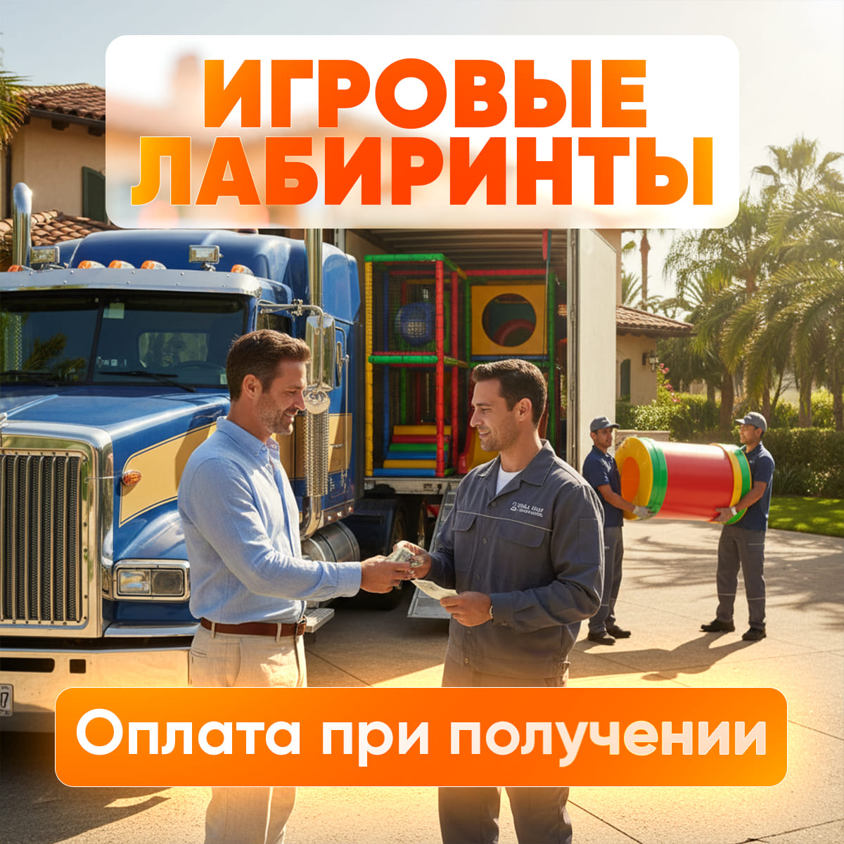 Оплата при получении для детских лабиринтов