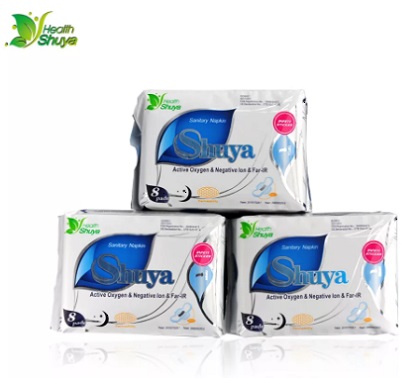 Ночные впитывающие анионовые прокладки Shuya, 8 шт