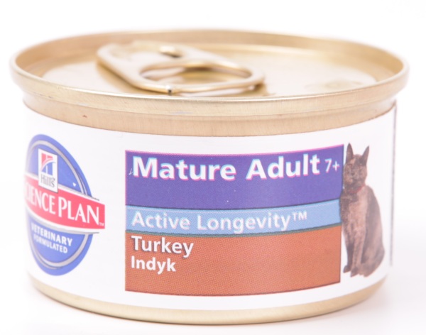 Hills Feline Mature Adult 7+ Active Longevity для Пожилых Кошек Индейка