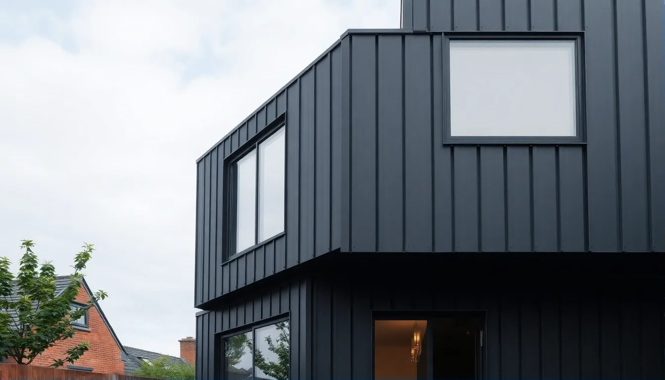 Фасад из стальных кассет с покрытием PVDF