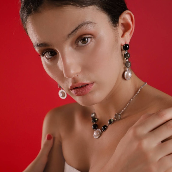 жемчужный комплект Majorica купить онлайн