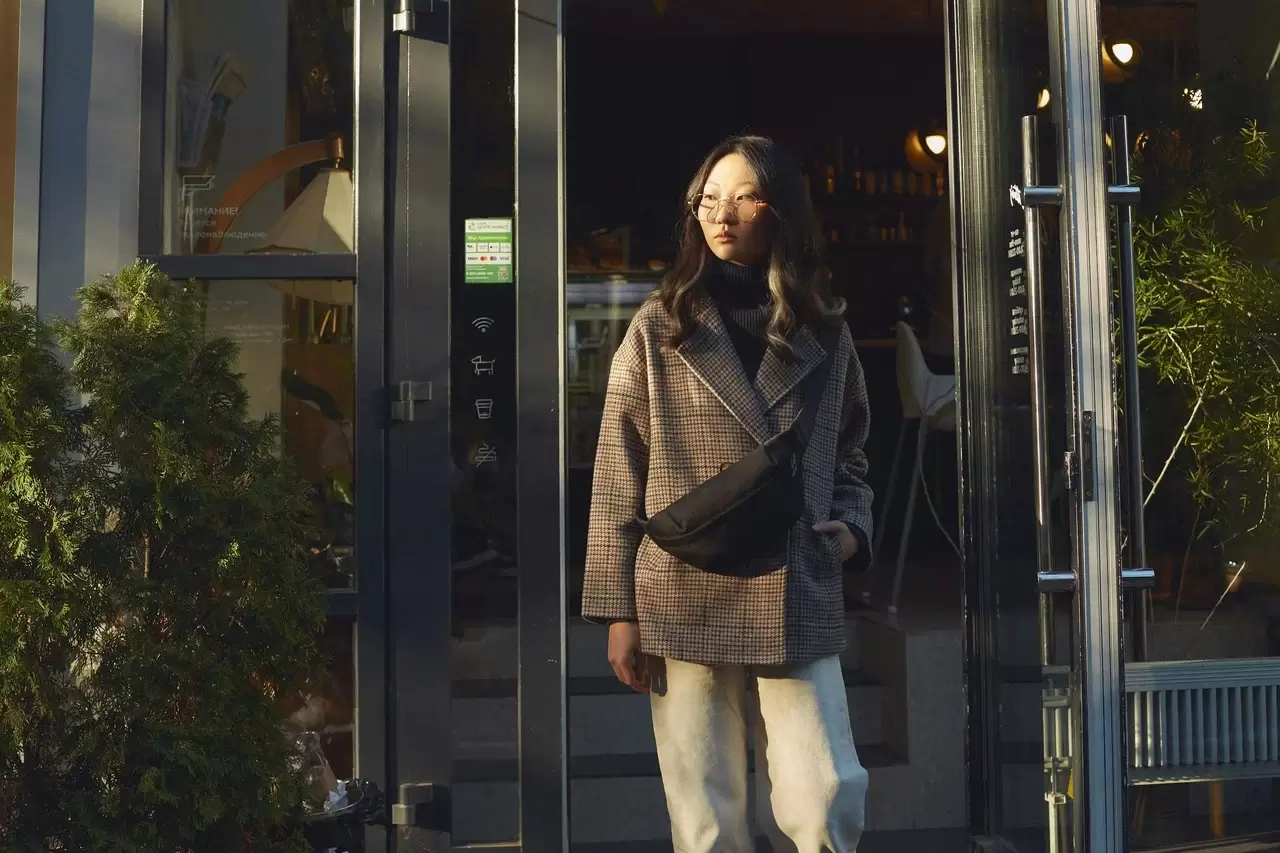 сумка бананка из плотной ткани