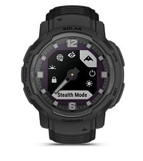 Умные часы Garmin Instinct Crossover Solar - Tactical Edition, черный: СТЕЛС-РЕЖИМ