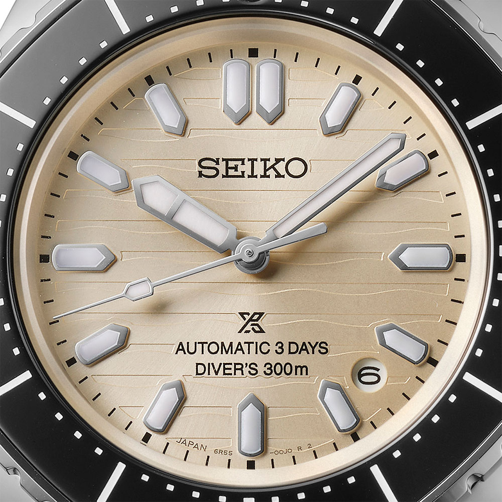 Seiko SPB481J1 — купить в Москве Seiko Prospex SPB481J1 Coastline с циферблатом цвета слоновой кости и чёрным безелем