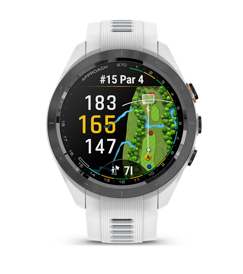 Умные часы Garmin Approach S70 (42 мм) с черным керамическим безелем и серым ремешком: УЛУЧШЕННЫЙ ВИРТУАЛЬНЫЙ КЕДДИ