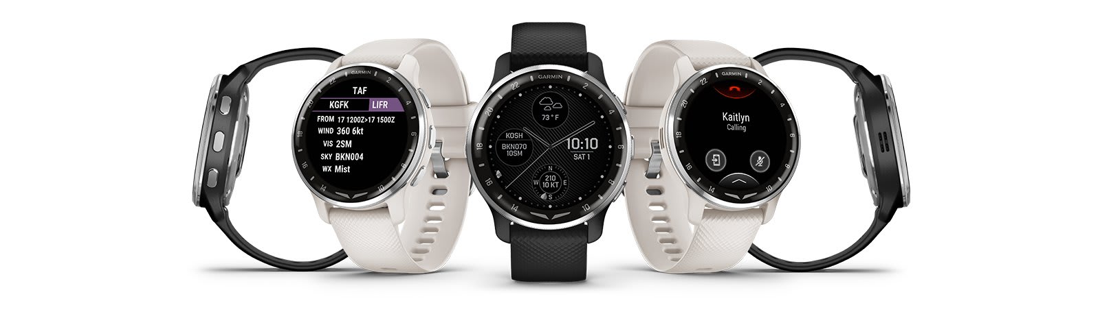 Умные авиационные часы Garmin D2 Air X10 Black: официальное изображение