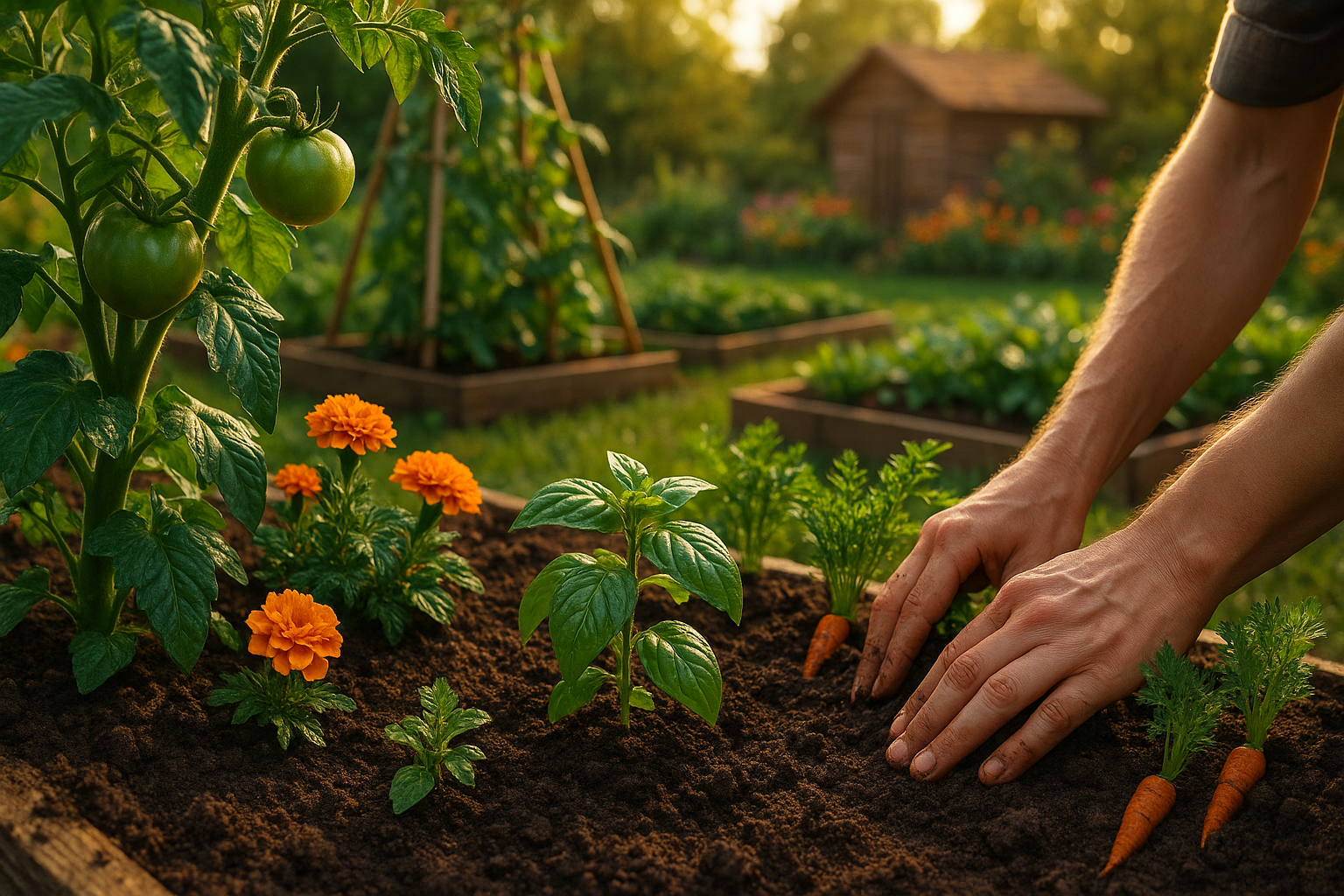 Схема совместной посадки овощей на грядке в открытом грунте