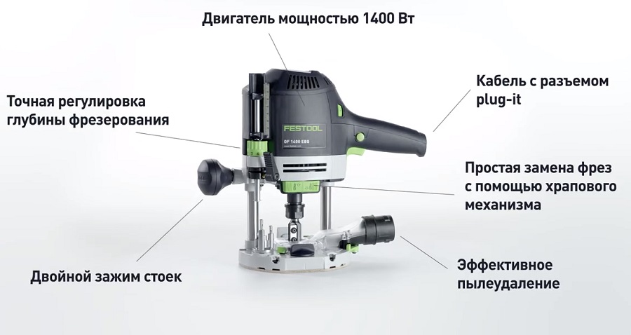 Вертикальный фрезер FESTOOL OF 1400 EBQ