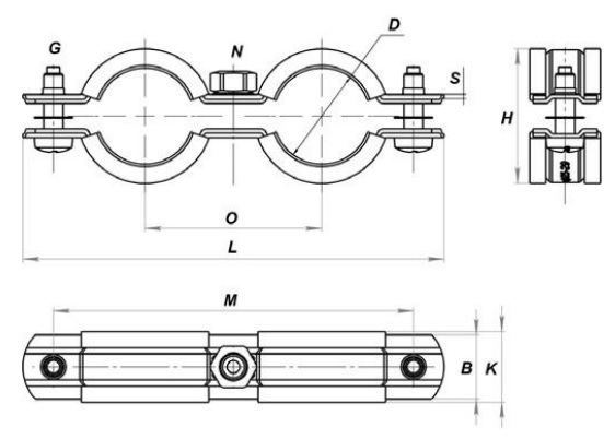 Габаритные размеры хомутов