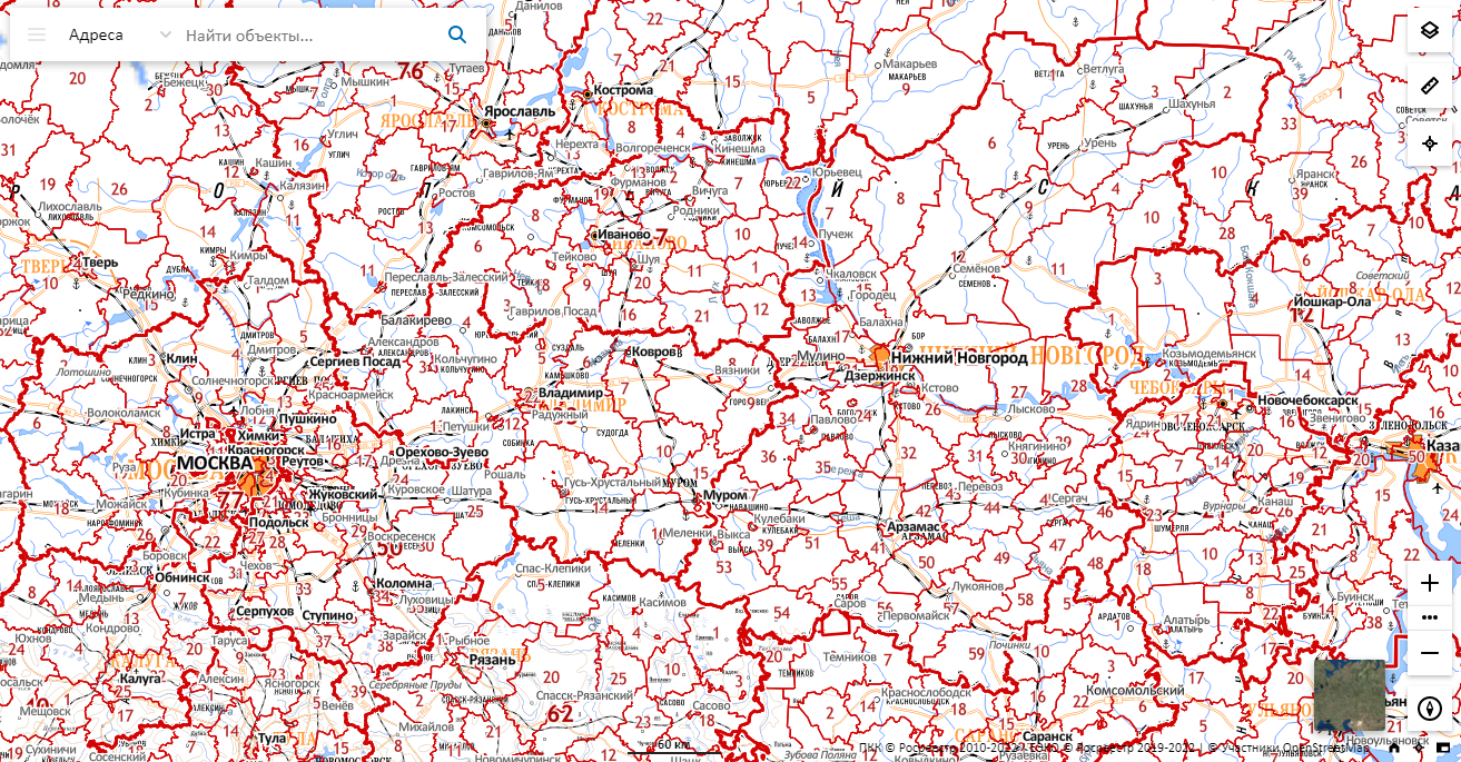 Публичная кадастровая карта Росреестра Нижегородской области