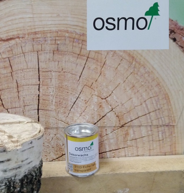 Прозрачная краска на основе цветных масел и воска Osmo Dekorwachs Transparent 3103
