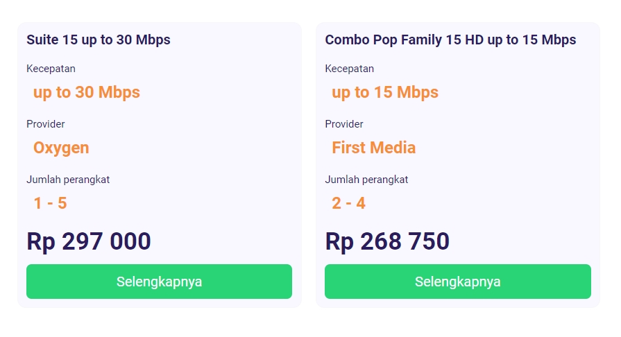 Paket internet rumah di Kota Tangerang