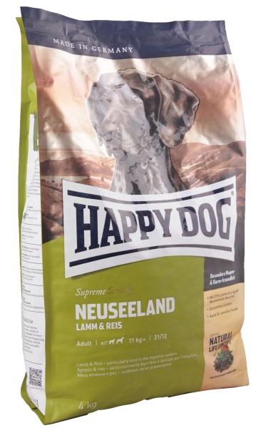 Корм для чувствительных собак Happy Dog Neuseeland Supreme Sensible с Ягненком и Рисом