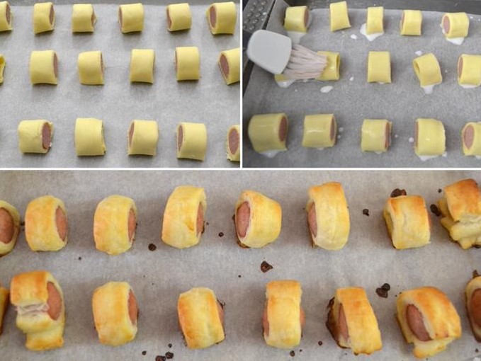 Сосиски в слоеном тесте в духовке - 10 рецептов приготовления с пошаговыми фото