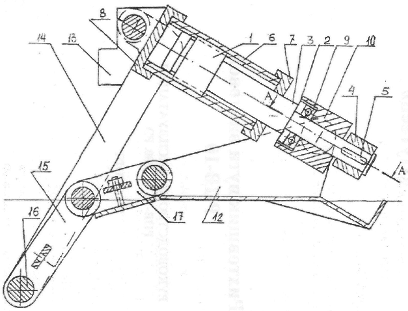 Схема рихтовщика пути винтового РПВ-10