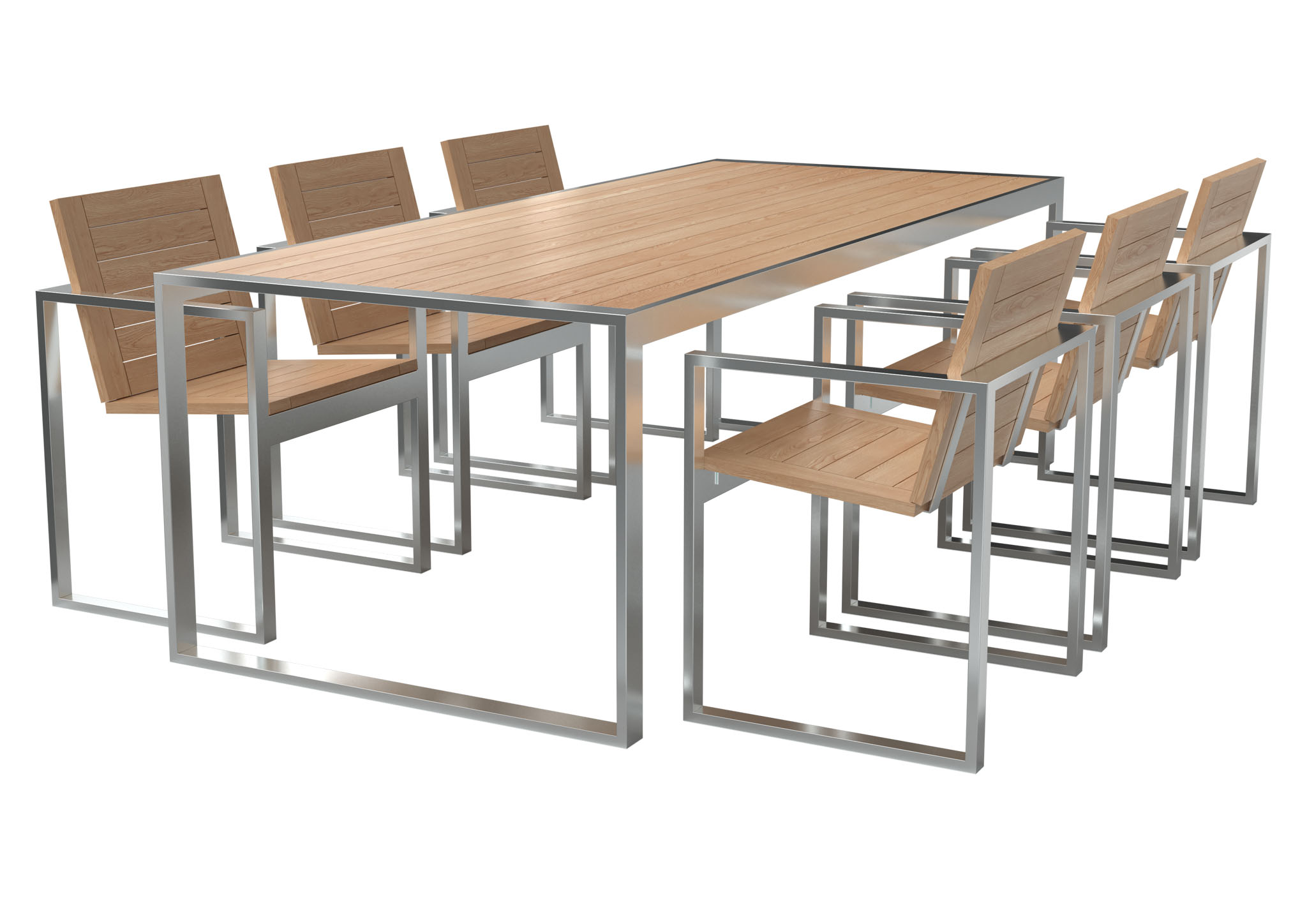 Большие обеденные столы outdoor из массива дерева TRIF-MEBEL