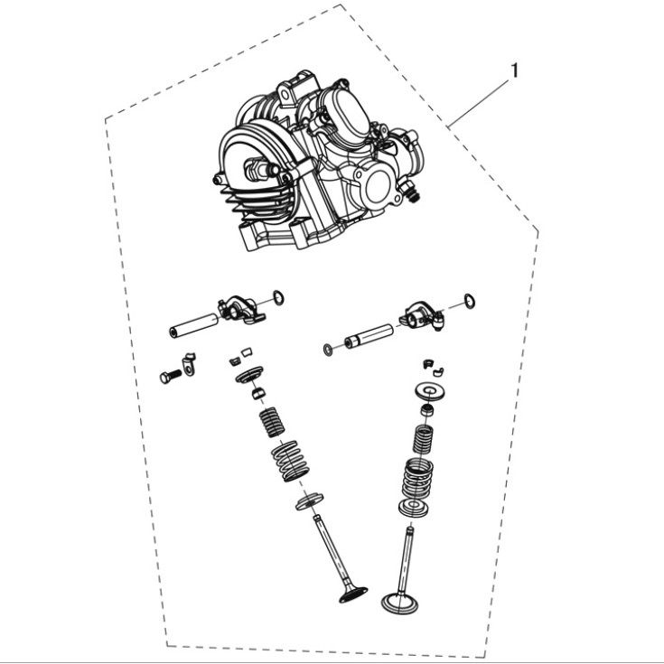 01. Головка цилиндра в сборе Striker400 EFI