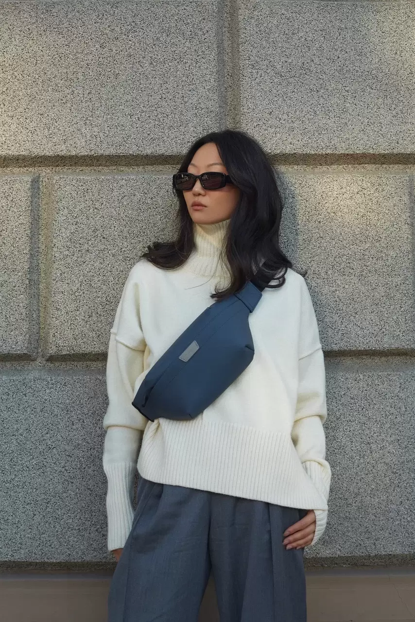 небольшая сумка на пояс и через плече