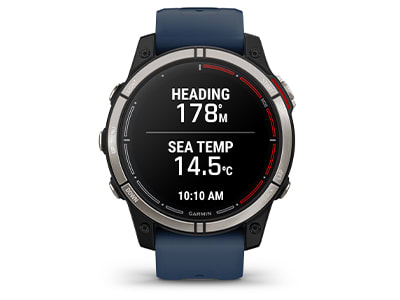 Умные часы Garmin Quatix 7 Sapphire титановый с синим силиконовым ремешком: ПОТОКОВЫЕ ДАННЫЕ