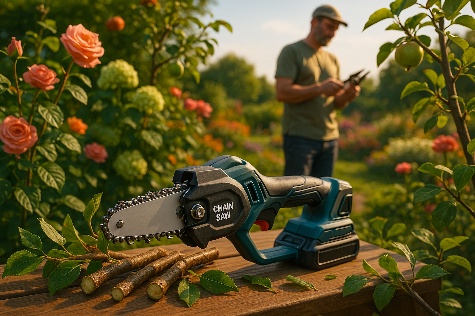 Цепной сучкорез для обрезки веток и сучьев в саду