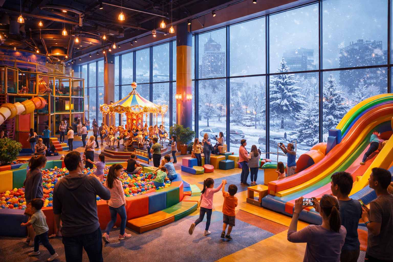 Всесезонный крытый парк в ТЦ