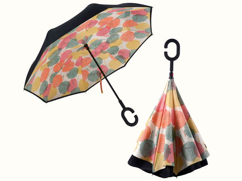 Обратный зонтик растительный принт