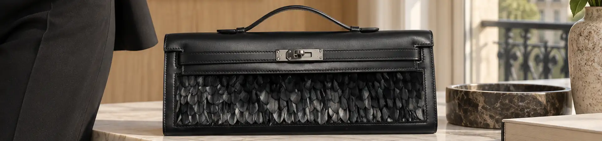 Ремень чёрно-коричневый от Hermès Kelly BP5-256938 в lifestyle-сцене к статье «Kelly у Hermès: одна история, разные формы»