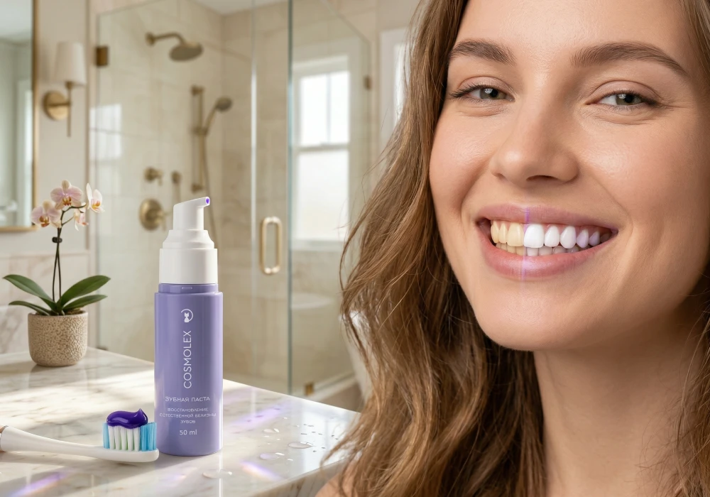 Фиолетовая зубная паста &mdash; корректор цвета зубов