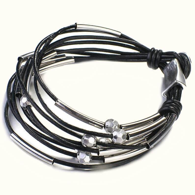 БРАСЛЕТ ЖЕНСКИЙ BOHO METAL BEADS & PIPE-E190223