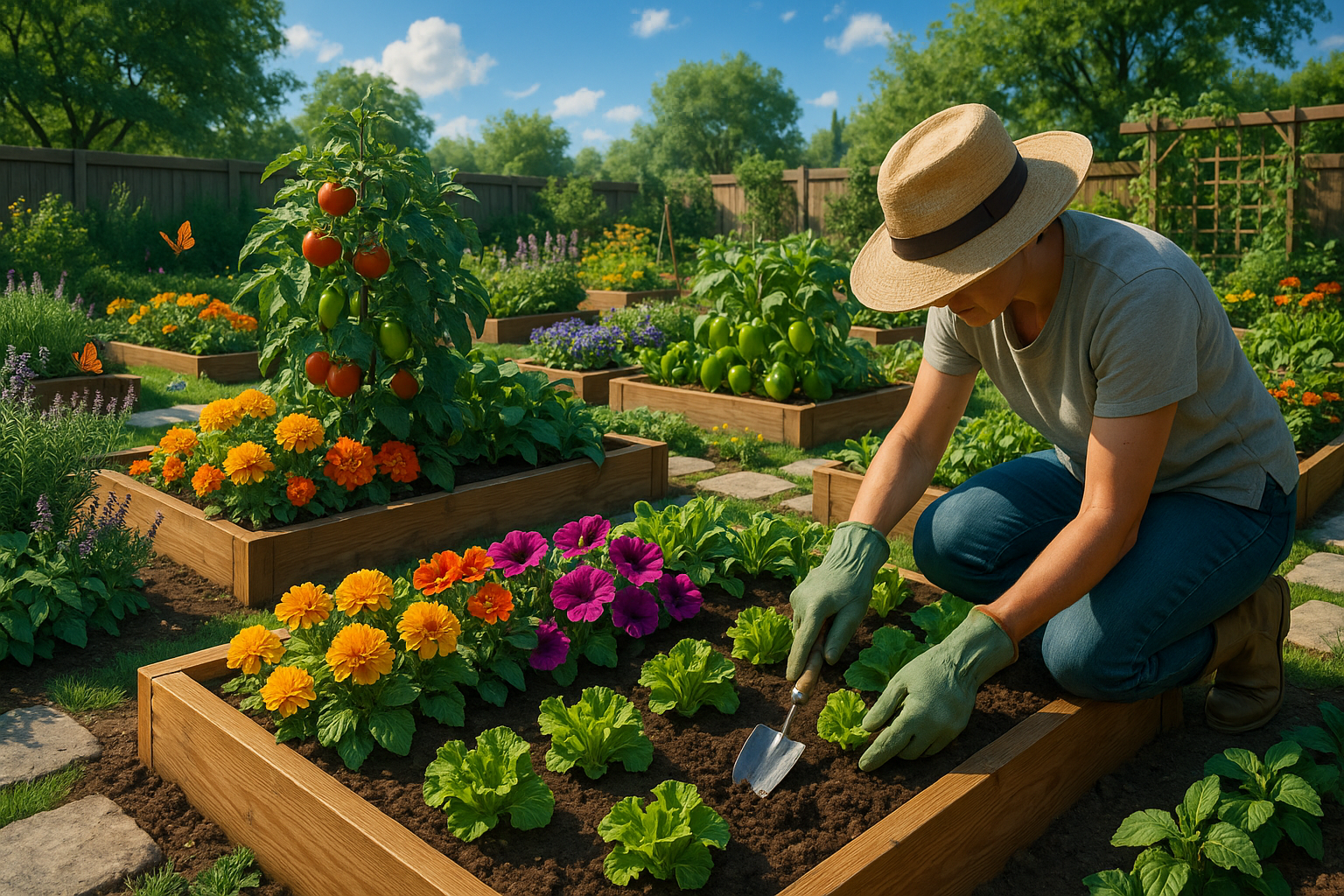 Очень красивые грядки на даче с примерами оформления