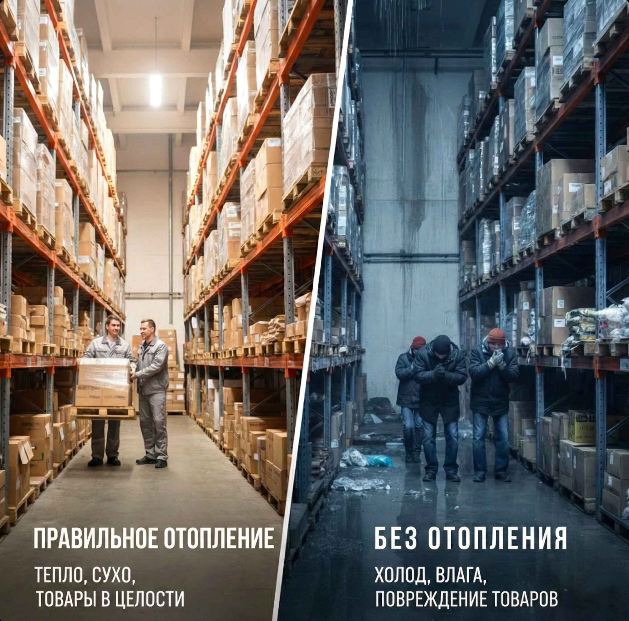 Важность отопления для склада