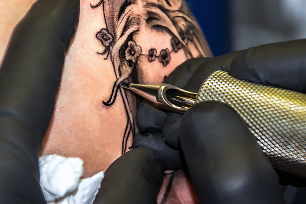 20 см. х 15 см. Кожа для тренировки искусственная для набивания тату для татуажа с рисунком
