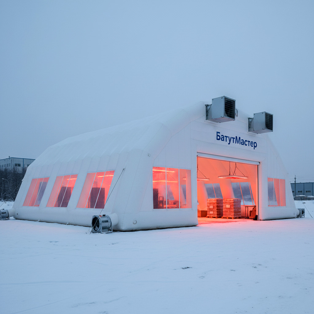 Надувной ангар с отоплением