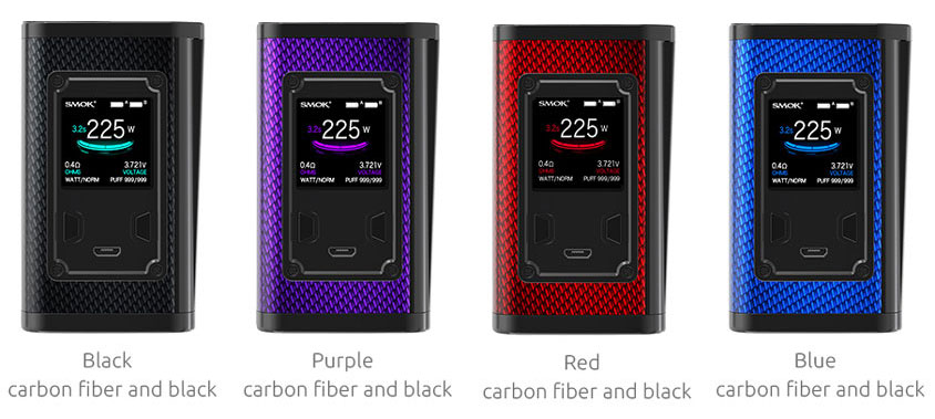 Цвета Боксмода SMOK Majesty Carbon Fiber 225W