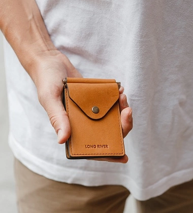 зажим для купюр с отделением для мелочи