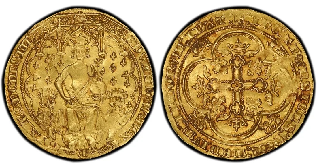 Двойной флорин Эдуарда III 1343
