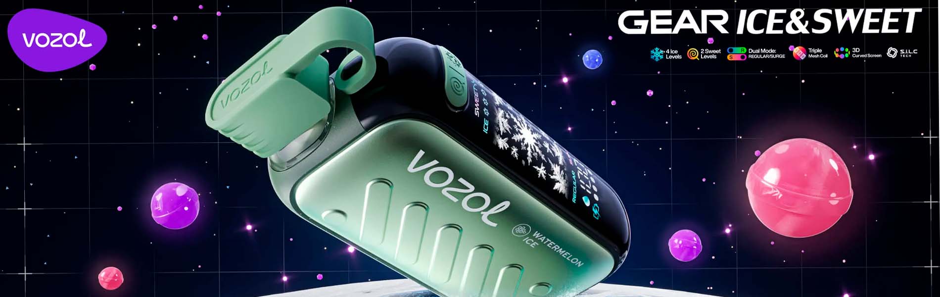 Vozol Gear Ice & Sweet 56000 на полке вейп-шопа Vozol Gear Ice & Sweet 56000 на полке вейп-шопа