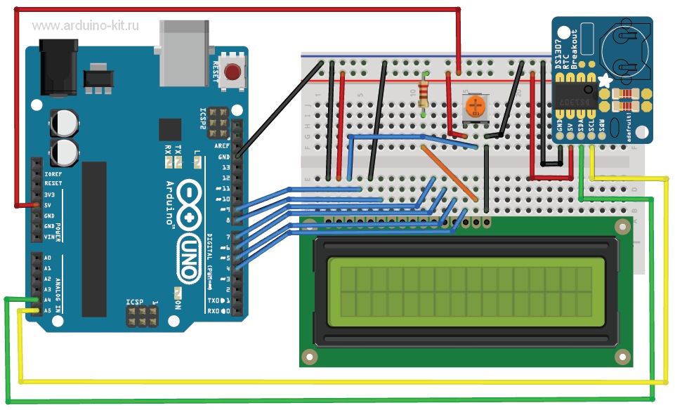 Arduino проект 26: Часы реального времени. Принцип работы, подключение, примеры