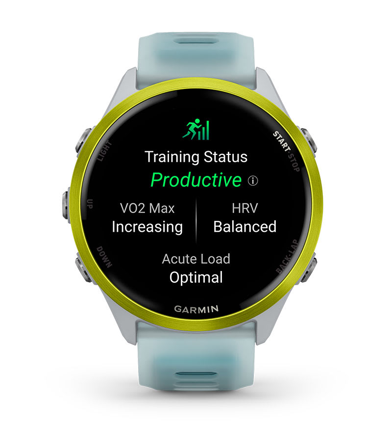 Умные часы Garmin Forerunner 570 - 47 мм сланцево-серый алюминий с черным ремешком: ТРЕНИРОВОЧНЫЙ СТАТУС
