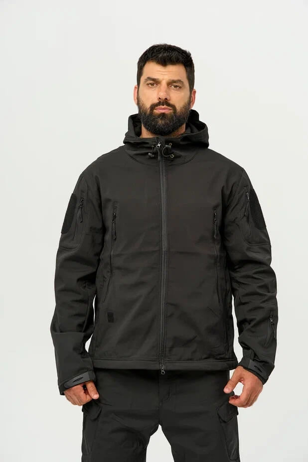 Костюм тактический Softshell Черный Костюм тактический Softshell Черный