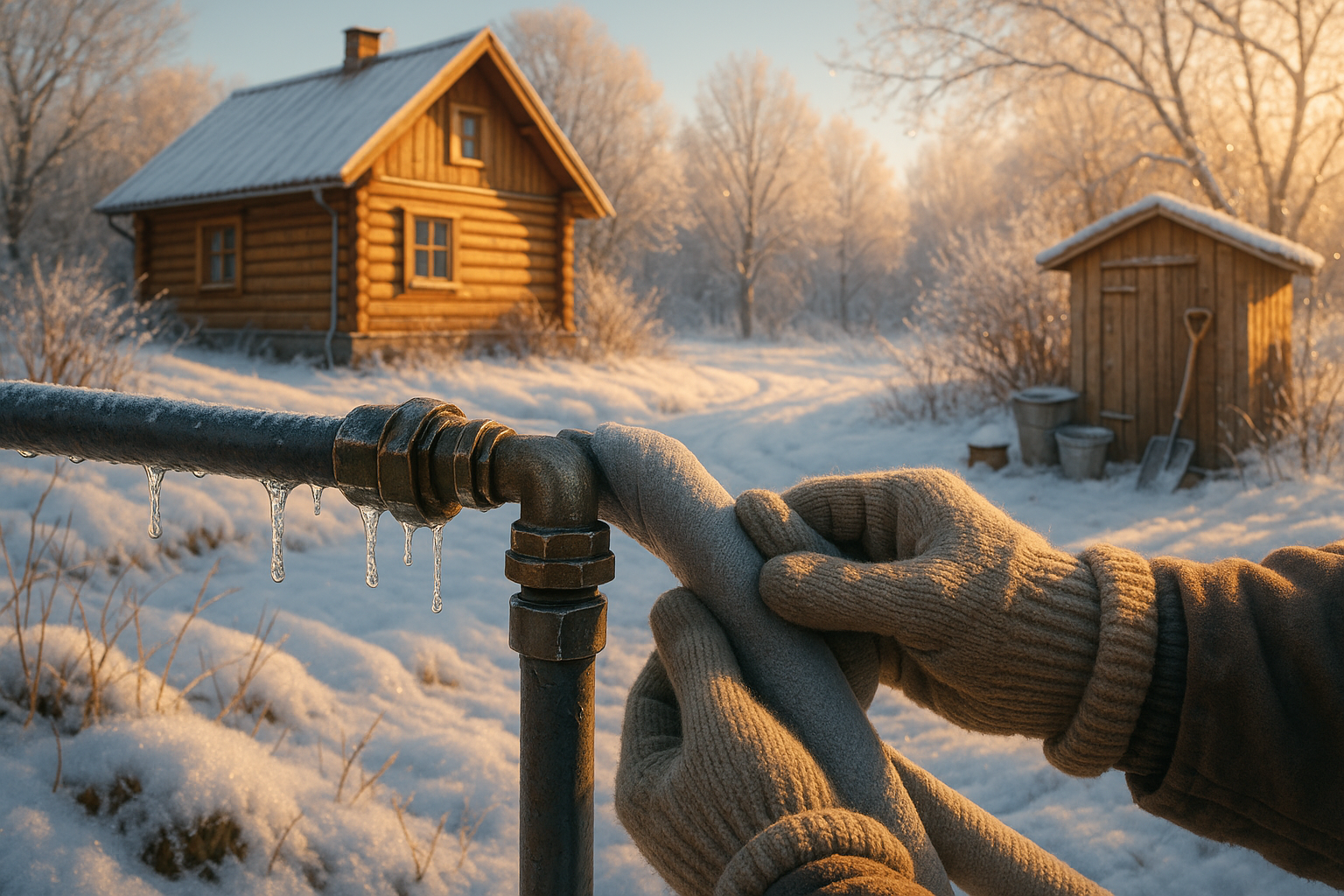 Утепленная деревянная дача с аккуратно подготовленным зимним садом в Подмосковье
