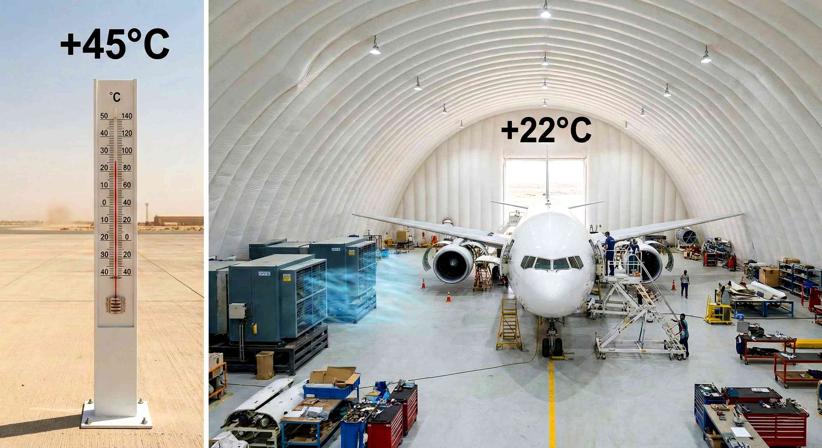 Промышленное применение - авиационный ангар