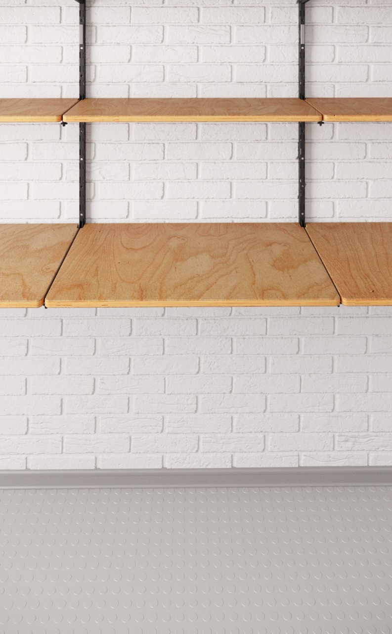 Полки из дерева на вертикальные направляющие IF