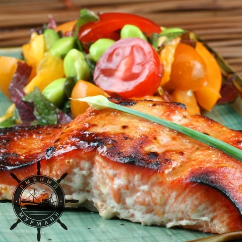 Семга на гриле с овощами - от Рыбного Мурманна!