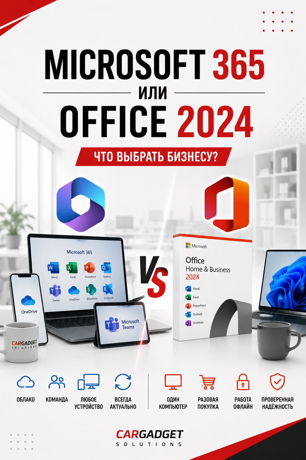 Microsoft 365 или Office 2024: что выбрать бизнесу?