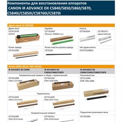 Запчасти и расходники CET для CANON iR ADVANCE DX C5840/5850/5860/5870, C5840i/C5850i/C58760i/C5870i