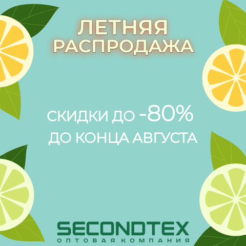 Летняя распродажа до -80% на сезонный товар!