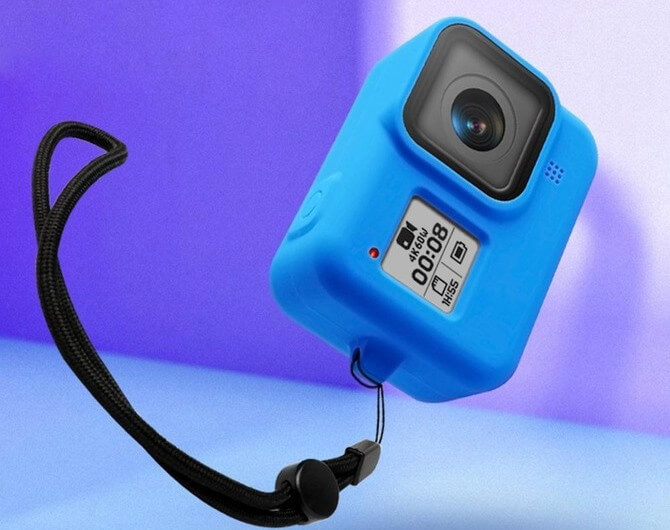 Силиконовый чехол с ремешком для камеры GoPro HERO8 (Sleeve + Lanyard)