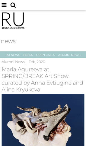 Maria Agureeva at SPRING/BREAK Art Show curated by Anna Evtiugina and Alina Kryukova